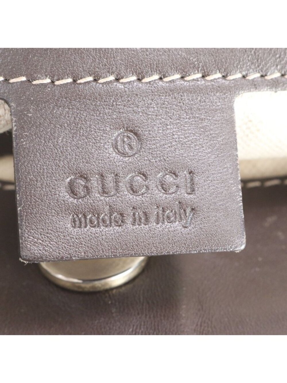 Gucci GG Canvas Sherry Line Mayfair Leather Tote Shoulder Hand - Picture 9 of 10